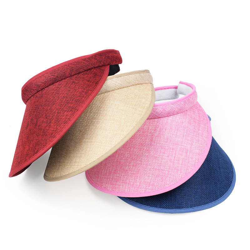 Unisex Simple Style Solid Color Curved Eaves Sun Hat display picture 1