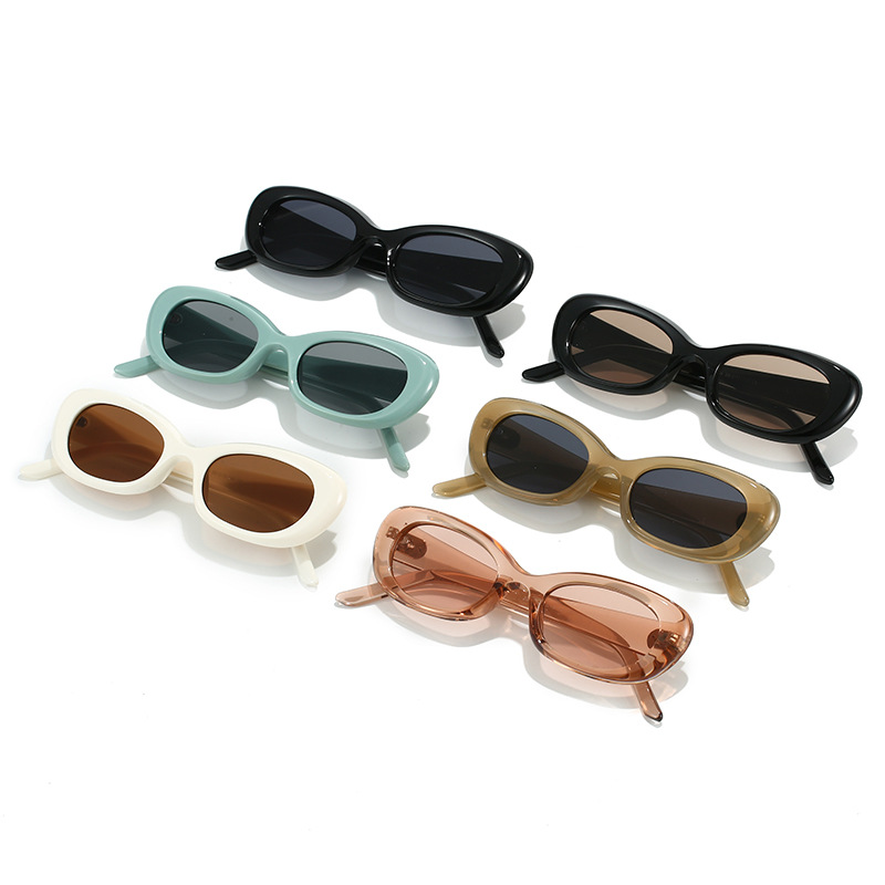 Fabricantes de nuevas gafas de sol de ojo de gato de moda europea y americana de moda, marco redondo, sombra de viento, gafas de sol retro, venta al por mayor transfronteriza