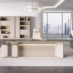 E0 環境に優しいボスのオフィスデスクと椅子の組み合わせシンプルモダンな社長デスクマネージャーサブディネントデスクオフィス家具シングル