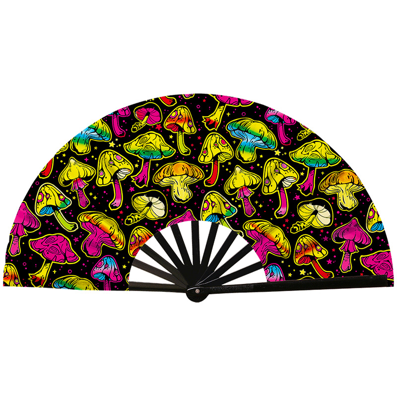 Abanico Plegable de Kung Fu de Plástico, Colorido, para Conciertos y Fiestas
