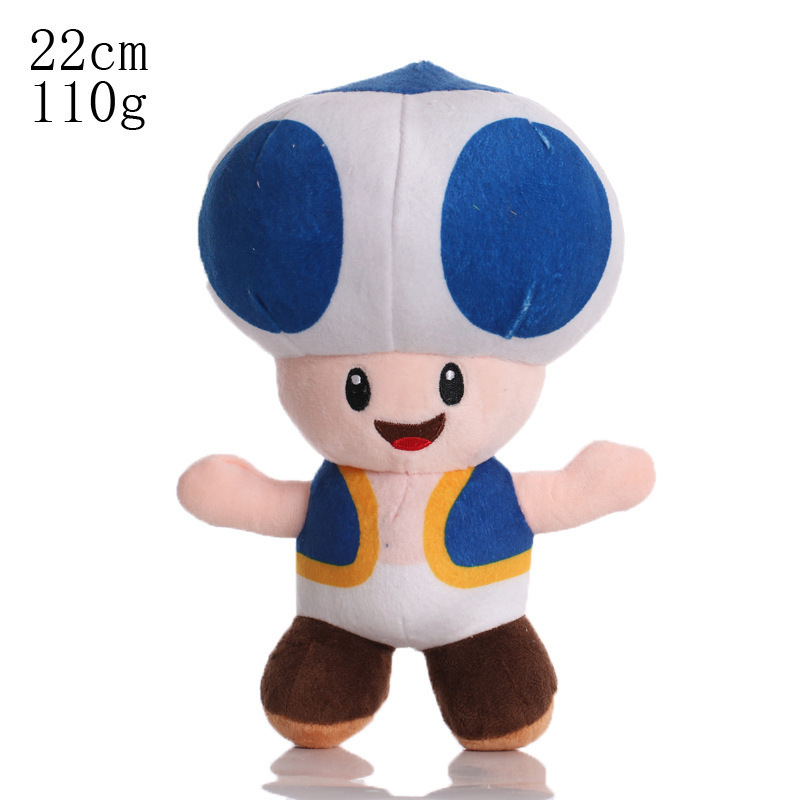 批发Super Mario玛丽马里奥蘑菇毛绒公仔玩偶8寸抓机娃娃|undefined