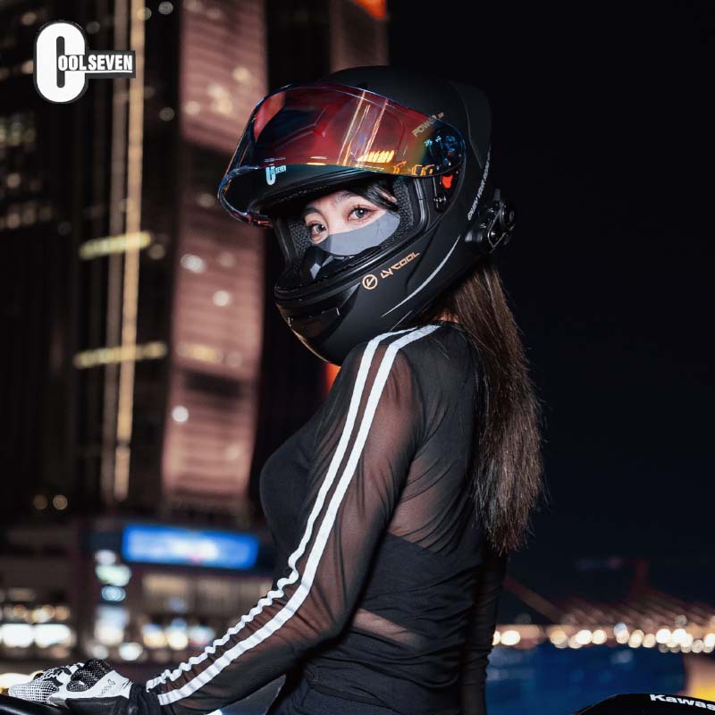 Cascos de motocicleta para hombres y mujeres Cascos completos de cola caballero Bluetooth Locomotora para hombres y mujeres Cascos de seguridad para motocicletas eléctricas de invierno