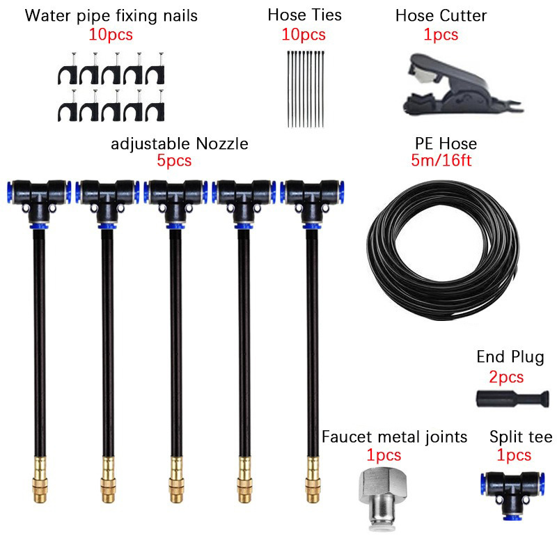 boquilla de pulverización universal ajustable boquilla de pulverización de atomización giratoria ajustable boquilla de pulverización rápida de riego de agua humidificación y enfriamiento boquilla de cobre