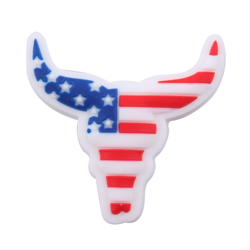 Nuevos productos de bricolaje para bebés American Independence Day Accesorios de silicona Cadena de chupete para bebés Accesorios de pulsera de mordedor molar