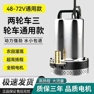 Dc Submersible Pump 48-72V Universal Electric Vehicle Water Pump Small Water Pump Wholesale Amazon Cross-Border Free Shipping