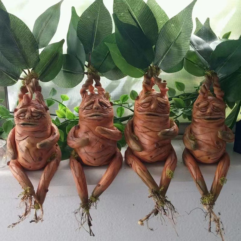 Cross-border new product Mandrake resin ornaments Mandrake home…