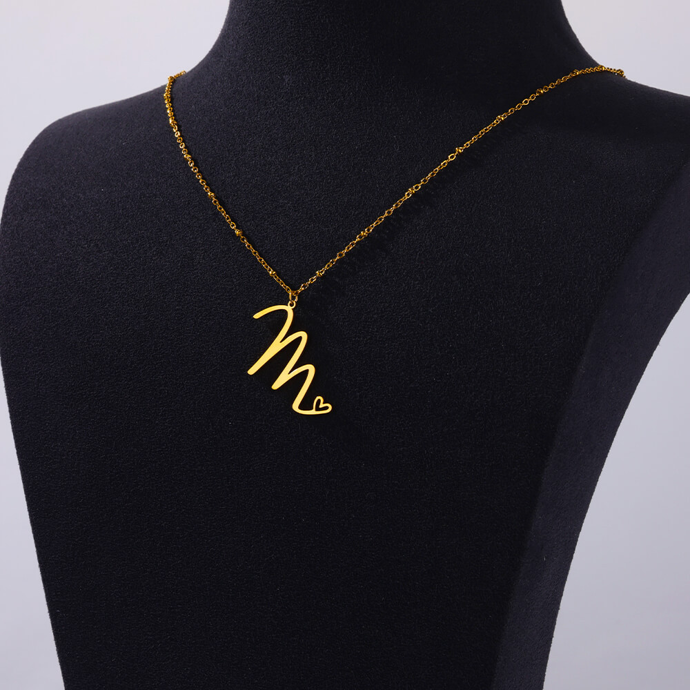 8g Weight 0.03µm-0.05µm Gold Plating Thickness PVD Coated Gold Plating Process Real Gold Plated Plating Material 304 Stainless Steel Pendant Material Pendant Necklace Classification 304 Stainless Steel Chain Material cable chain Chain Type 1 Piece Quantity Holiday, Daily Occasion 304 Stainless Steel Material Letter, Heart Shape Pattern Unisex Gender IG Style, Sweet Style Waterproof Non Tarnish, Plating, Hollow Out Craft PVD Coated Real Gold Plated Letter Heart Shape 304 Stainless Steel IG Style Sweet Waterproof Non Tarnish 304 Stainless Steel Pendant Necklace 2