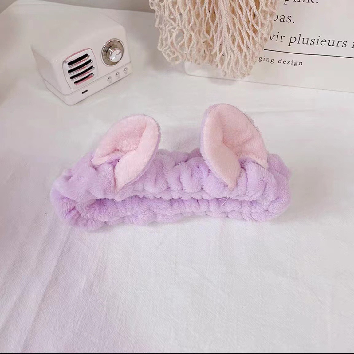 Caricatura verde rana correa de cabello mujer nuevo lindo gran ojo correa de cabello lavar la cara correa de cabello máscara de Navidad tocado