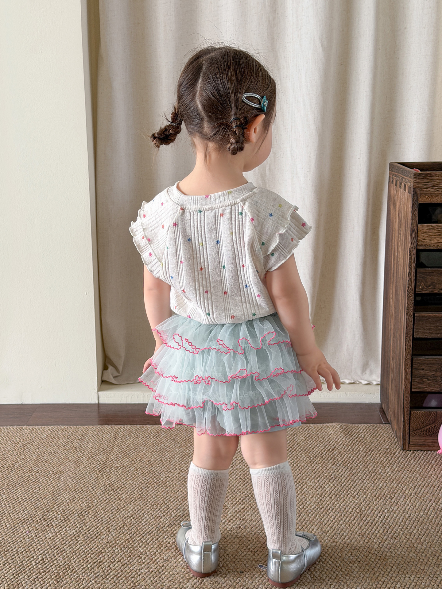 Sugar Pear ropa infantil falda de mitad de niña de verano delgada 2026 falda de princesa de niños mallas pastel de tartanilla falda corta de bebé