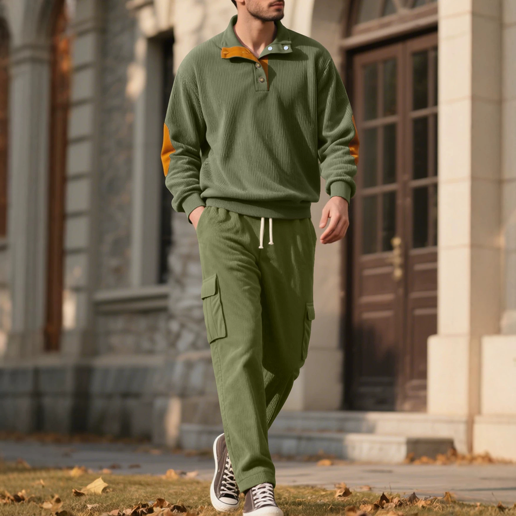 Conjunto de Sudadera y Pantalón de Trabajo para Hombre de Poliéster para Uso Diario