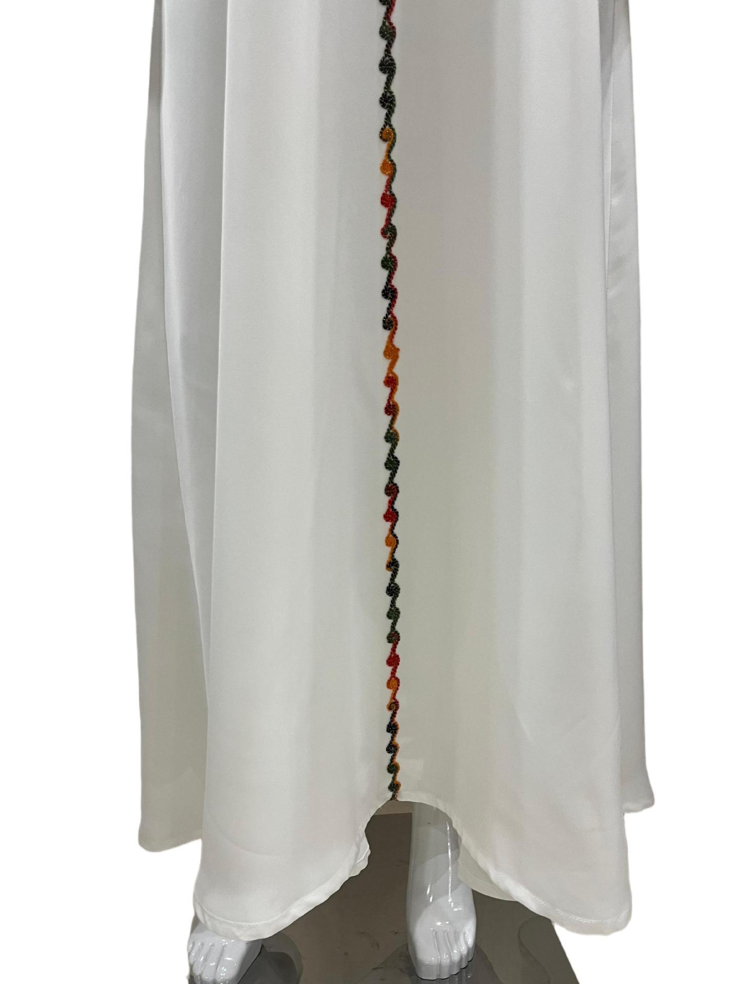 New In Stock Muslim Embroidered Robe, Middle Eastern Clothing, Abaya, Loose-fitting Women's Long Dress From Dubai,_ecoleips.com