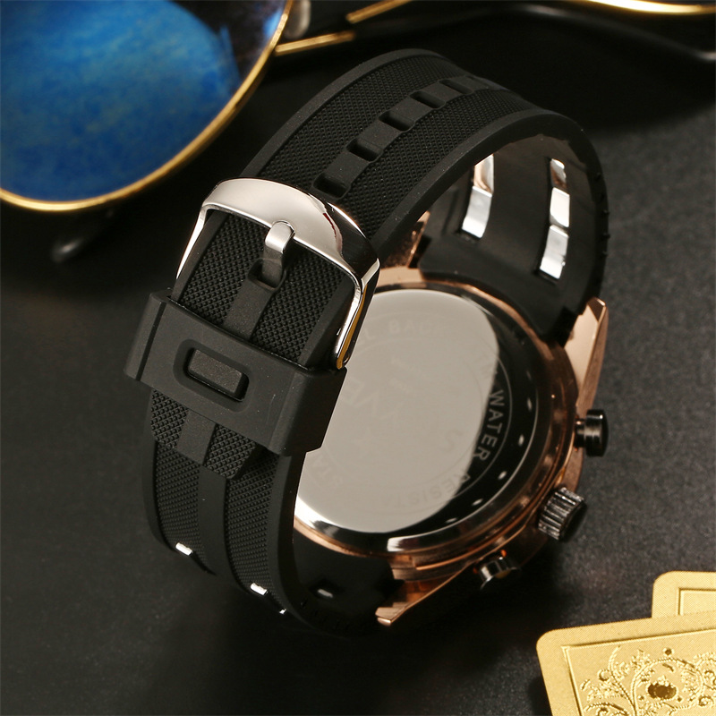 Reloj deportivo STRYVE para hombres, alarma de luz nocturna electrónica, dos relojes de pulsera creativos, una generación 8005.