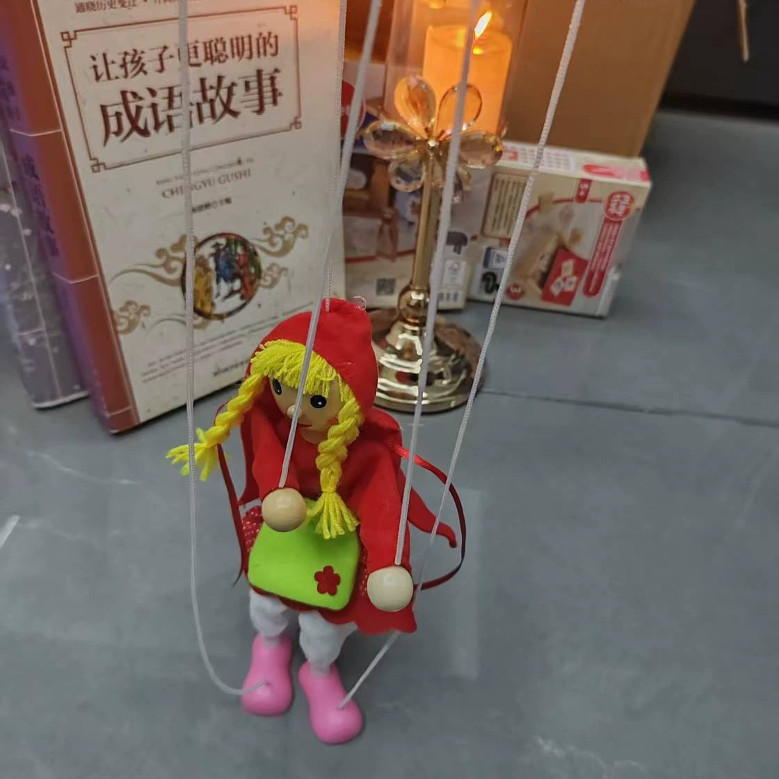 Puppet with cord, doll, toy, DIY