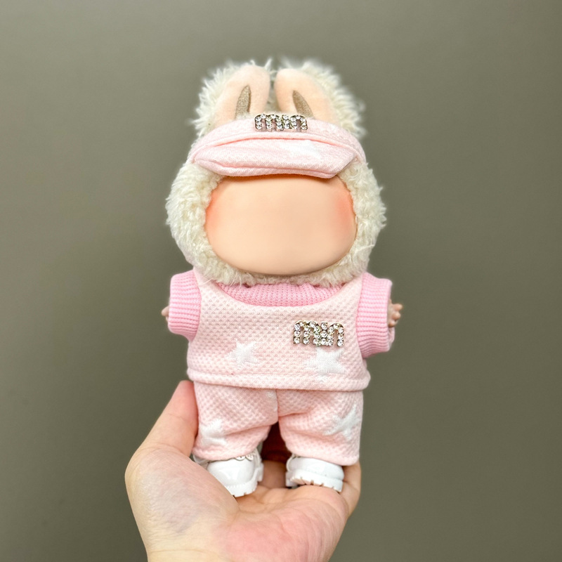 Ropa exclusiva para muñeco Labubu – prendas de peluche 17 cm, falda y traje para primera y segunda generación