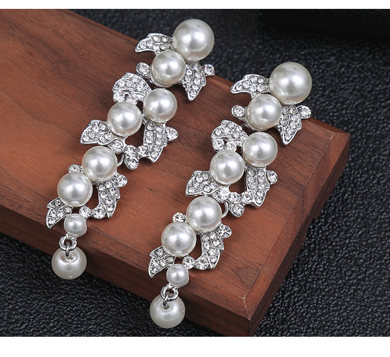 Orecchini esagerati 2023, accessori per la sposa alla moda con perle, placcatura galvanica in lega lunga_voghion.com