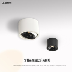 円形明装調整可能な超薄型スポットライトled天井防眩しさ穴を開けない家庭用ホテルの通路の個性的なアイデアランプ