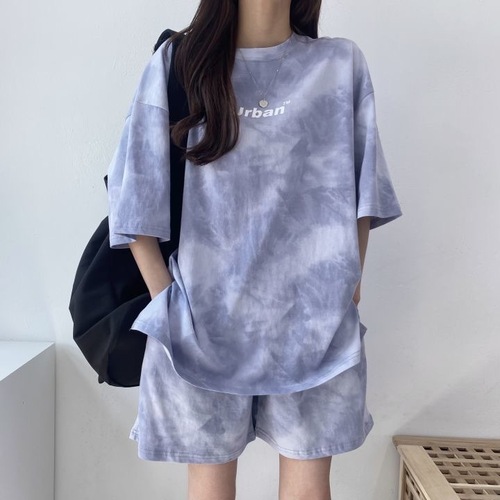 Sports and Leisure Set for Women - Summer Thin Version  New Arrival - Small Figure, Suitable for Both Salty and Sweet Styles - Top and Shorts Two-Piece Set