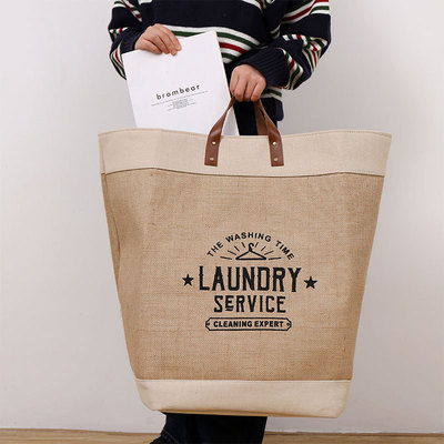 Millet seed Zakka Jute Fabric art Shopping bag Moisture-proof Large EVA reunite with Simplicity modern reticule