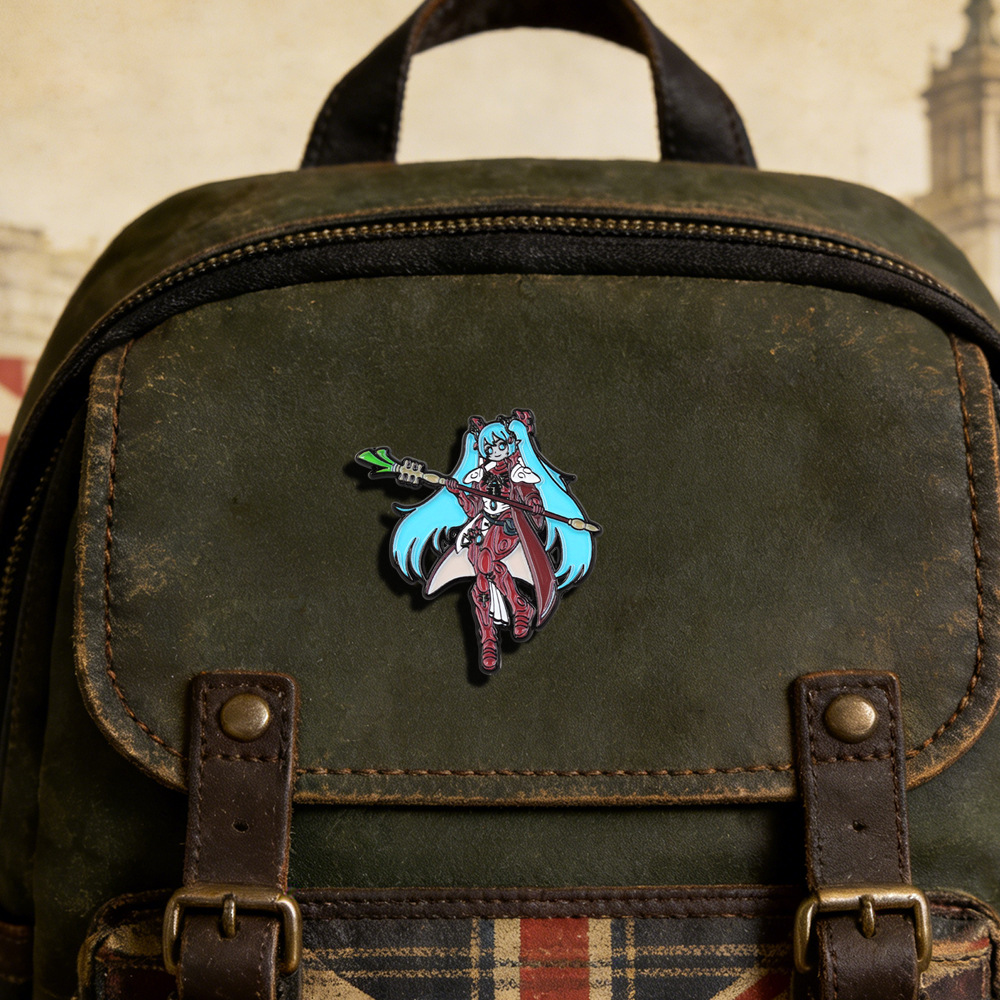 Hatsune Miku series metal brooch cartoon anime peripheral backpack accessory 2026 new enamel badge