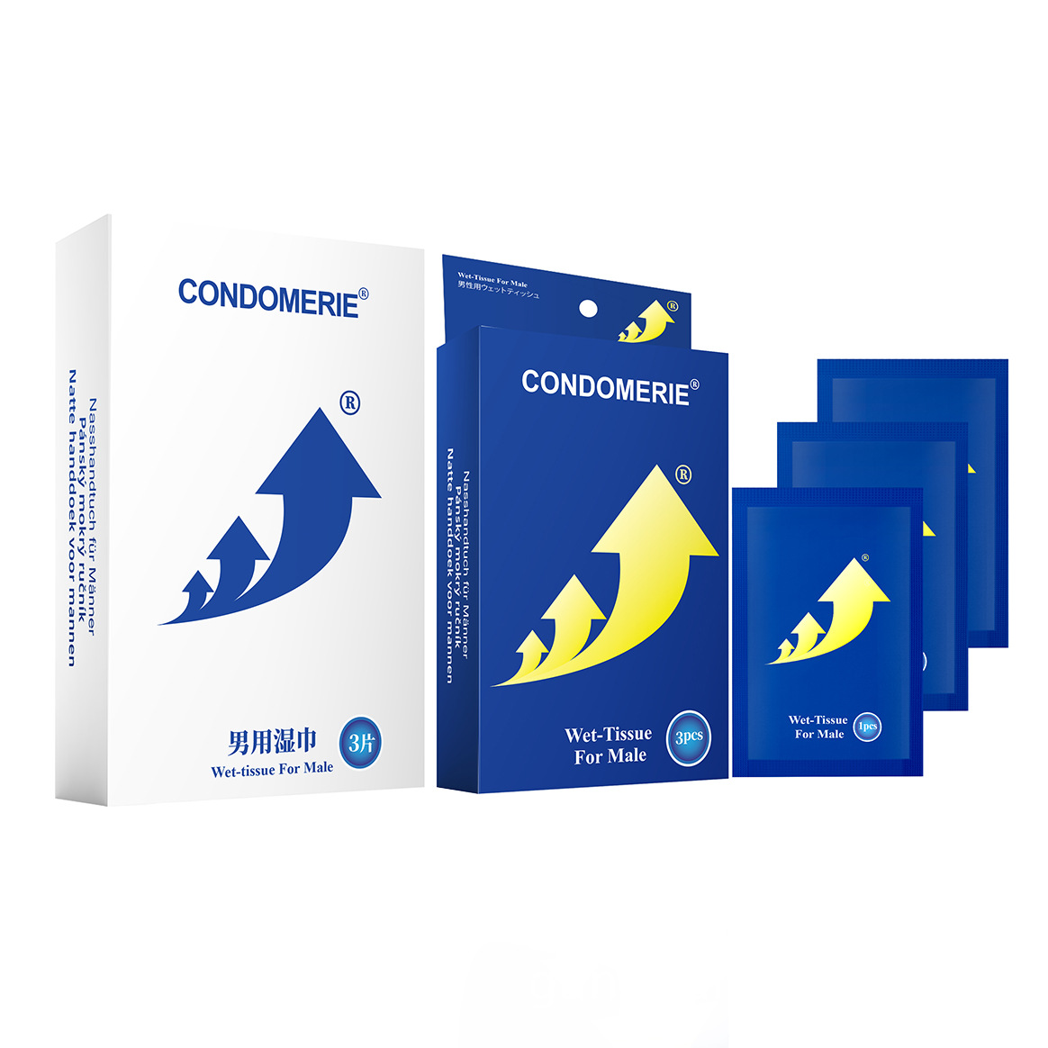 CONDOMERIE�0�3(3片装)男用湿巾-效果图.jp
