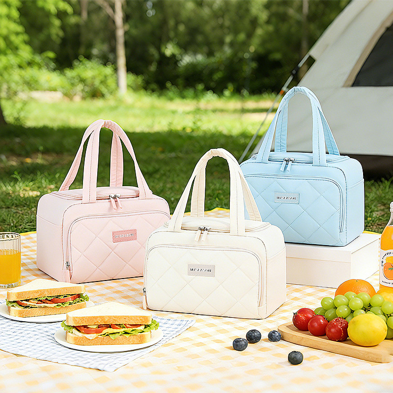Nueva bolsa de almuerzo portátil de alta belleza, bolsa de almuerzo de aislamiento, bolsa de viaje de chicas