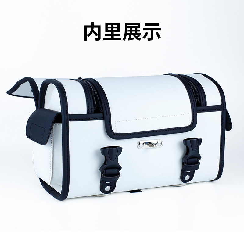 Cross-Border Electric Motorcycle Rear Bag, Rear Seat Bag, Electric Scooter Retro Universal Cargo Rack Bag, Rear Trunk