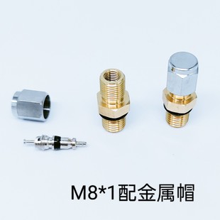 M8*1 Copper Valve with Metal Copper Cap Copper Valve Brass Full Copper Valve