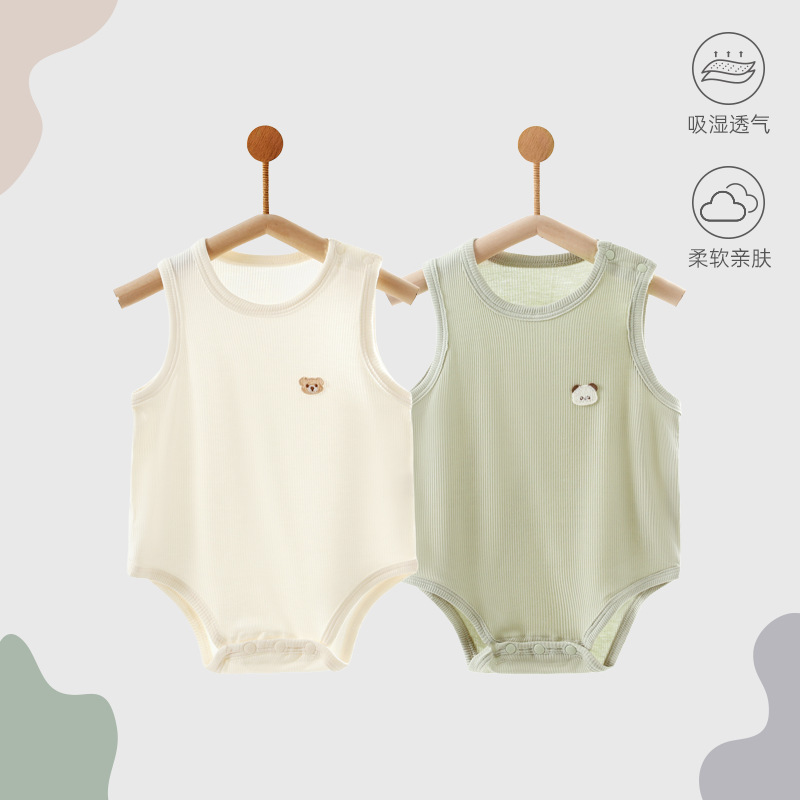 Baby Romper Summer Modal Sleeveless Newborn Clothing Vest Unisex Baby Strap Onesie Baby Romper Summer Modal Sleeveless Newborn Clothing Vest Unisex Baby Strap Onesie