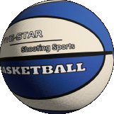 Бесшумный шар из белой и синей ткани