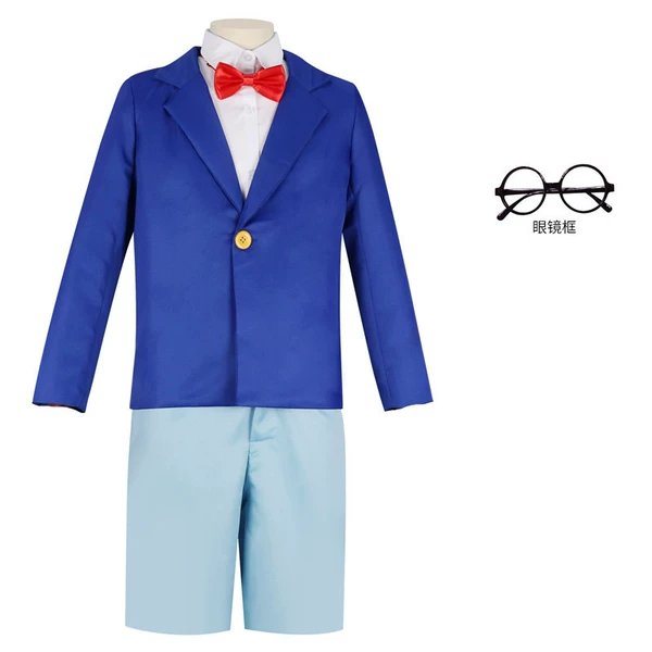 Set, jacket, shorts, bow tie, shirt, glasses, 5 pieces