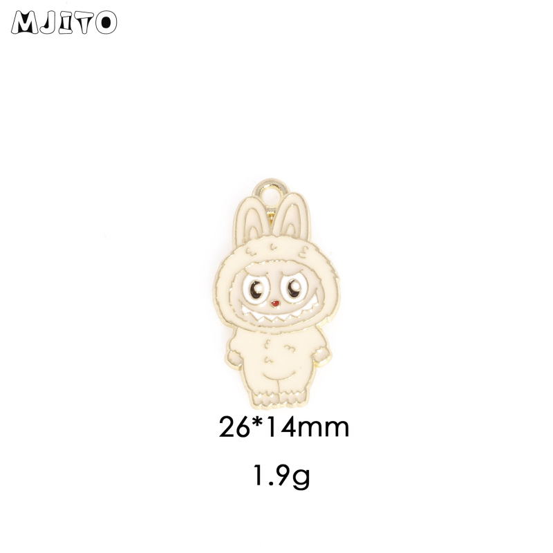 卡通拉布布LABUBU吊坠DIY手机链材料饰品配件跨境钥匙扣合金挂件|undefined