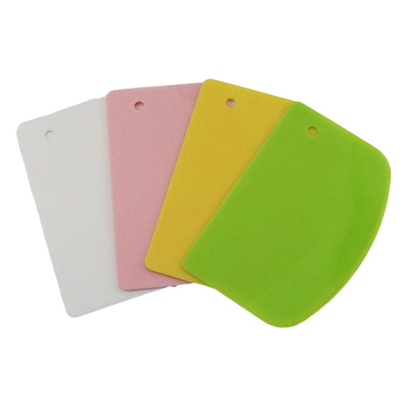 Factory in stock plastic scraper color cream cake flour dough scraper cutter kitchen baking tools