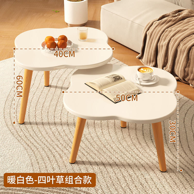 네잎클로버사이드테이블-50*30+40*60 화이트