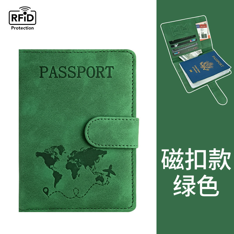 跨境爆款皮套护照夹现货pu皮RFID护照包多功能可放SIM卡证件包|undefined
