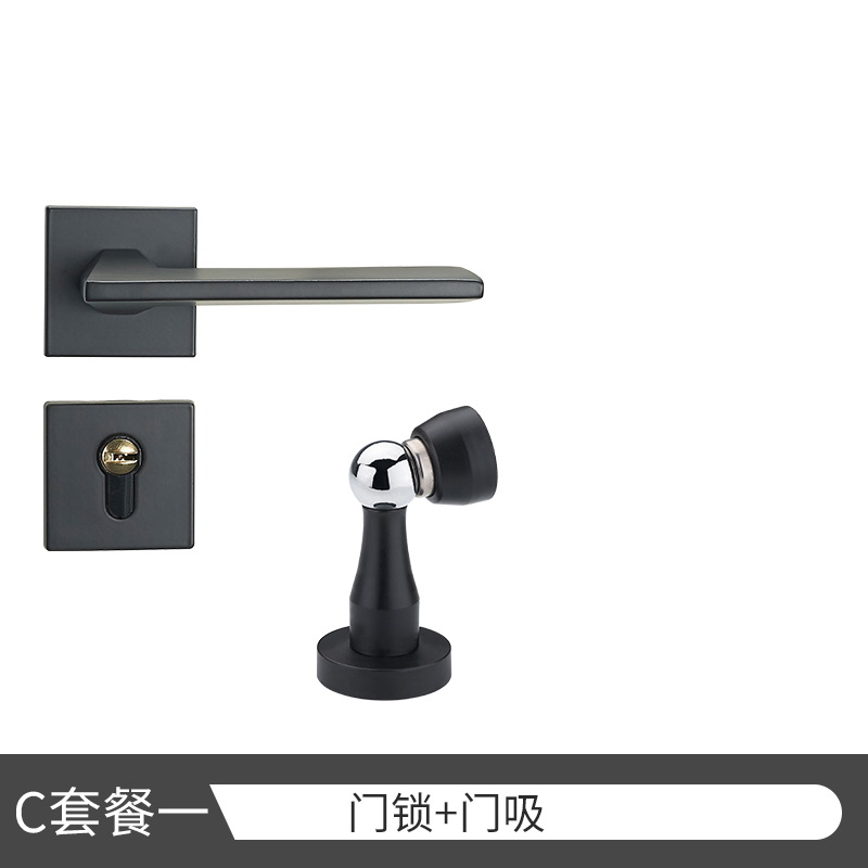 Cerradura de la puerta del Hogar Universal mudo cerradura de la puerta interior manija de la puerta hardware de la puerta de acero inoxidable dormitorio cerradura de la puerta dividida