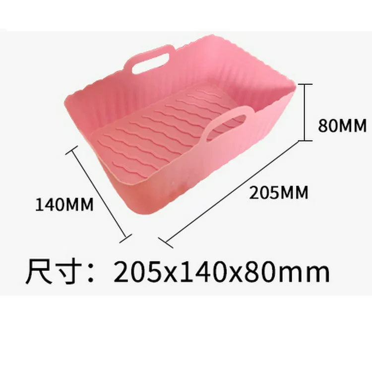 Трансграничные горячие продажи прямоугольная выпечка силиконовая подушка для выпечки складная высокая температура силиконовая чаша для фритюрницы