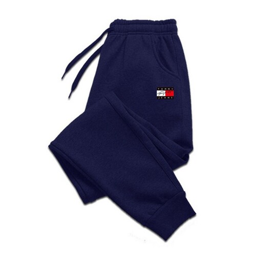 Men's Fashion Print Sweatpants Street Trend Large Men's Pants Winter Fleece Long Pants for Men