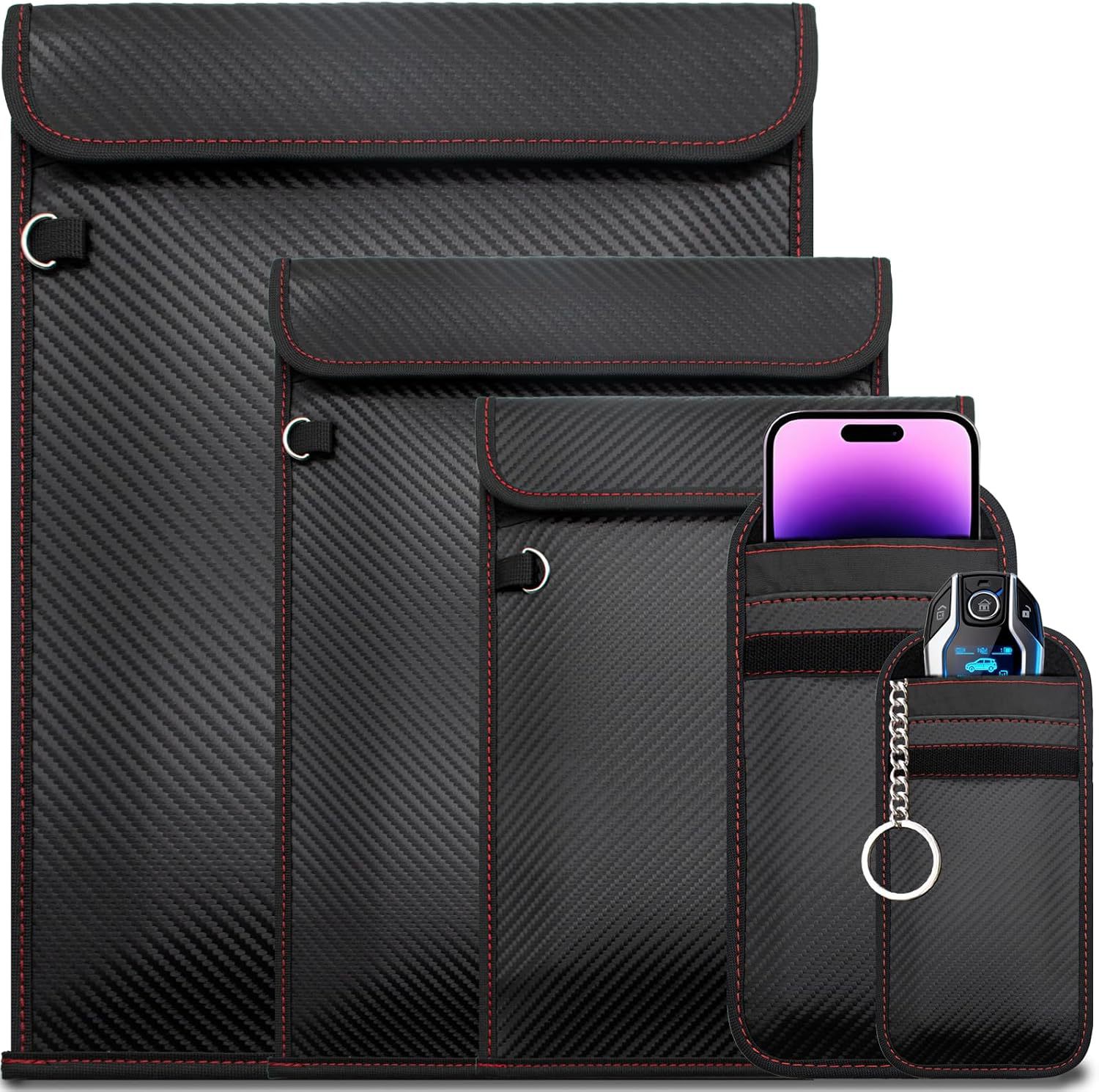 RFID Waterproof Signal Blocking Bag, Multi-Size Anti-Car Key Document Bag, Safe Box, Anti-Radiation Shield, Amazon
