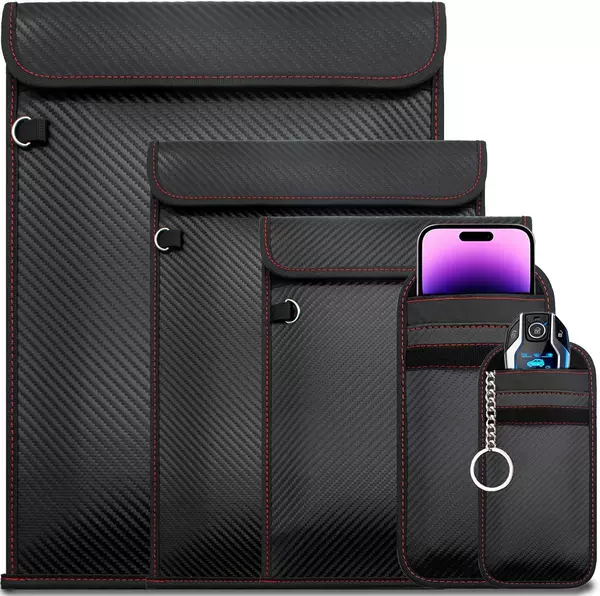 RFID Waterproof Signal Blocking Bag, Multi-Size Anti-Car Key Document Bag, Safe Box, Anti-Radiation Shield, Amazon