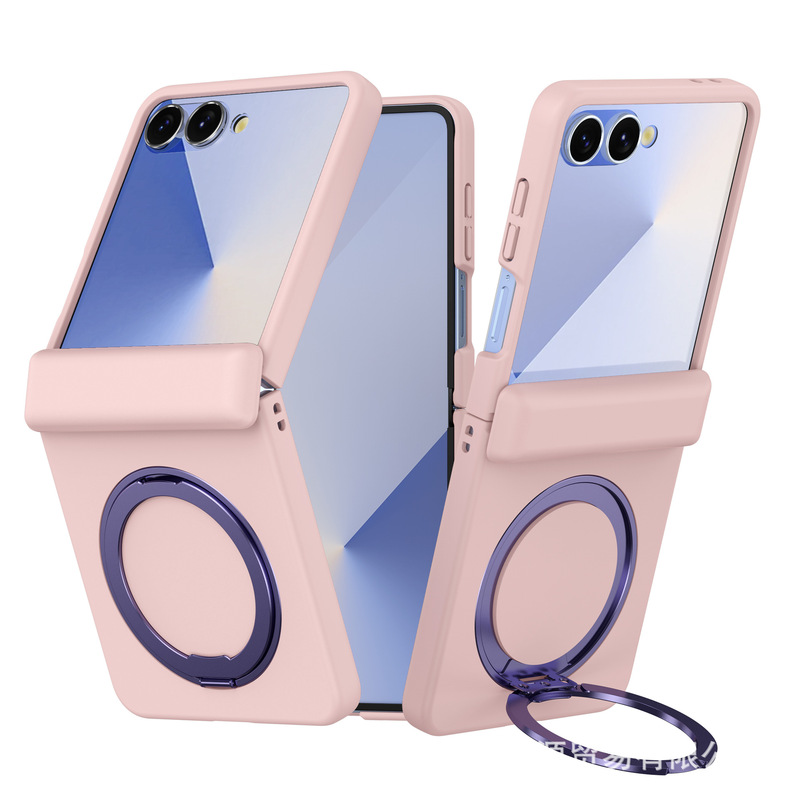 Samsung Z Flip7 携帯電話ケースに適した新製品折りたたみスキンフィール 360 度ノブブラケットオールインクルーシブヒンジ保護カバー|undefined