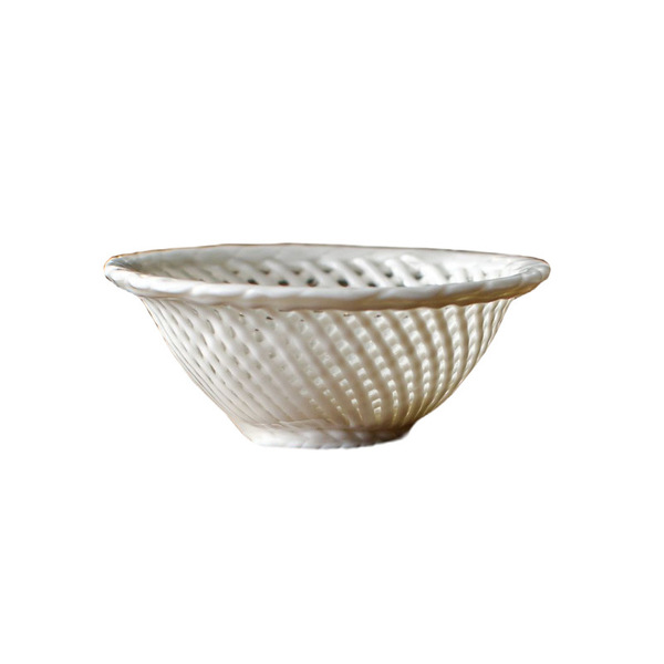 Master white porcelain pure hand-woven exquisite jade porcelain tea…