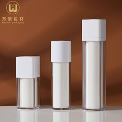 現物30ml/50ml円形回転真空瓶角型フロスト押し真空ローション瓶内胆分注瓶