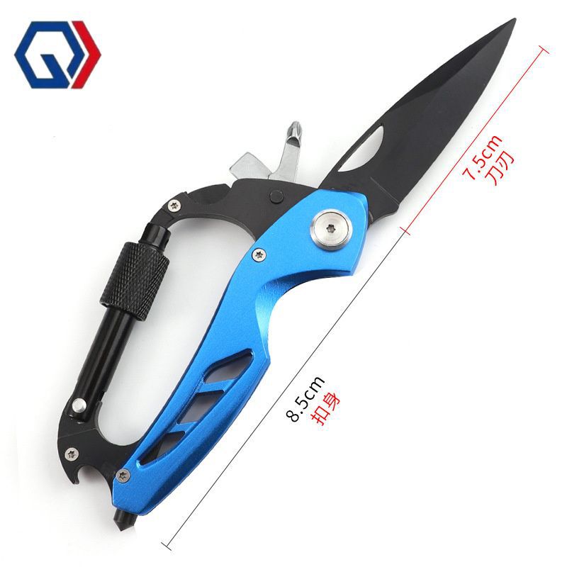 庆迪热销款多功能登山工具EDC户外D型挂钩 户外多功能登山扣带小