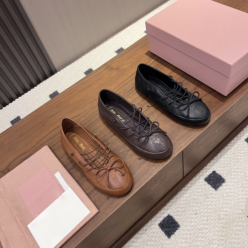 High-end quality 2026 new model genuine leather round-toe shallow strap ballet flats Mary Jane shoes with bow High-end quality 2026 new model genuine leather round-toe shallow strap ballet flats Mary Jane shoes with bow