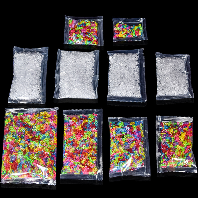 DIY Rainbow Rubber Band S clips pulsera tejida accesorios de material de color blanco S hebilla fábrica directa en stock