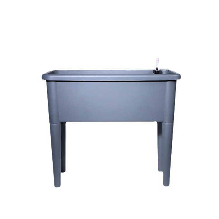 Laizhixiu caja de plantación autoabsorbente rectangular Horun con tapa piso de pierna alta caja de plantación autoabsorbente al por mayor