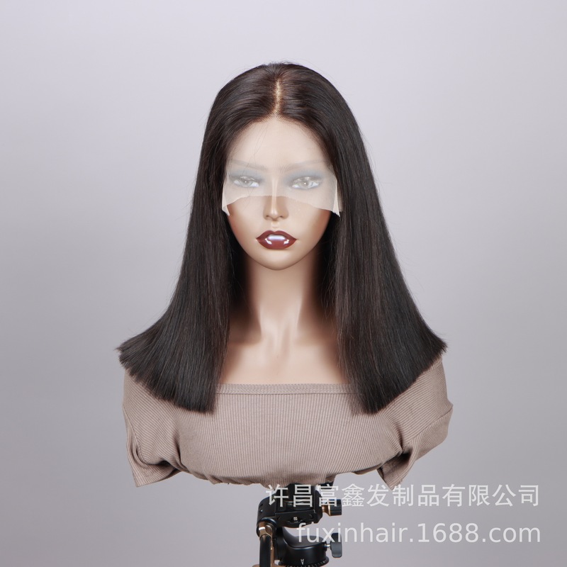 13*4 glueless bobo headgear lace bobo wig real wig hand-woven lace headgear human hair