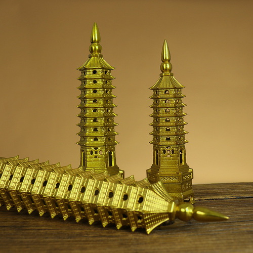 Manufacturer wholesale copper Wenchang Tower brass seven-story Wenchang Tower nine-story Wenchang Tower thirteen-story faucet Wenchang Tower ornaments