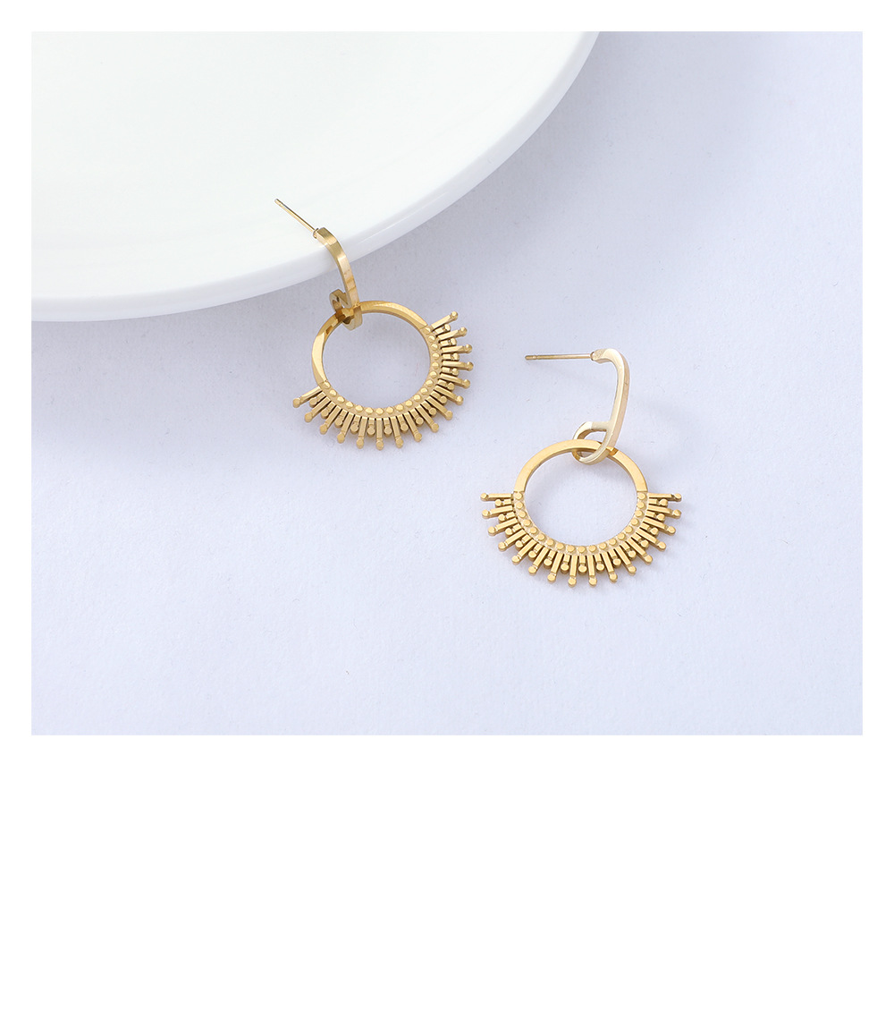 simple geometric new stainless steel irregular earrings wholesale