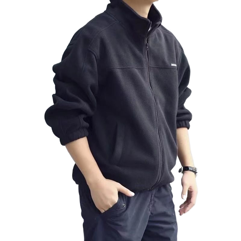 미국 카키 폭발성 자켓 기모 두꺼운 양털 자켓 남성 가을과 겨울 따뜻한 캐주얼 루즈 플러스 사이즈 재킷